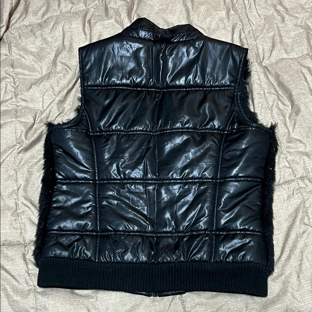 Girl’s Justice Faux Fur Puffer Vest 16 Like New